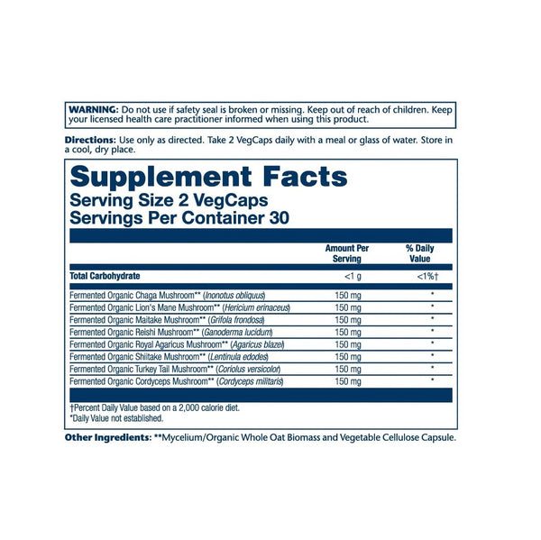 Mushroom Complete 600mg 60 Veggie Caps
