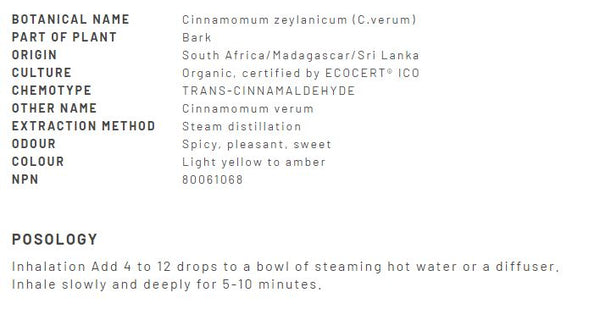 Organic Cinnamon True Bark 5ml