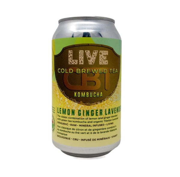 Lemon Ginger Lavender Cold Brew Tea Kombucha 355ml