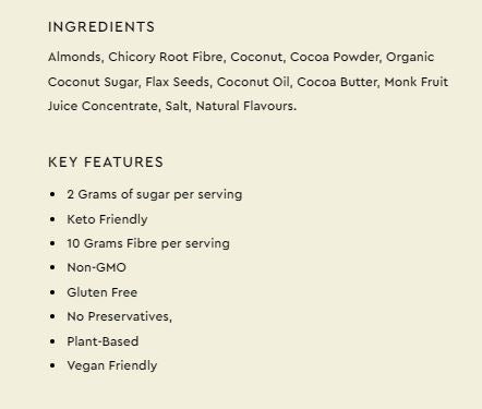 Low Sugar Clusters Dark Chocolate Almond 120g