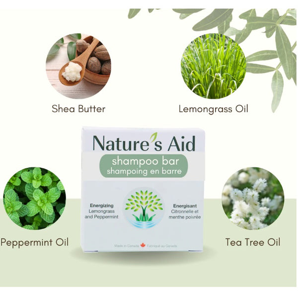 True Natural Solid Shampoo Bar Energizing Peppermint Lemongrass 70g