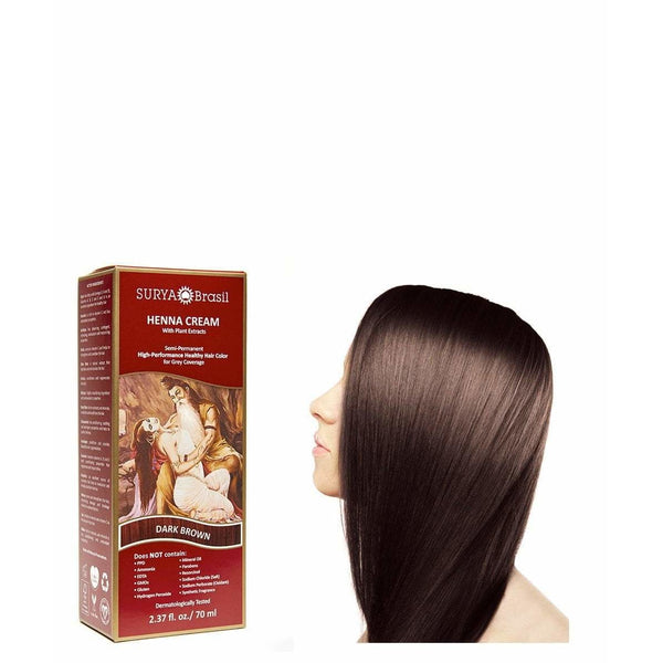 Dark Brown Henna Cream 70mL - HairColor