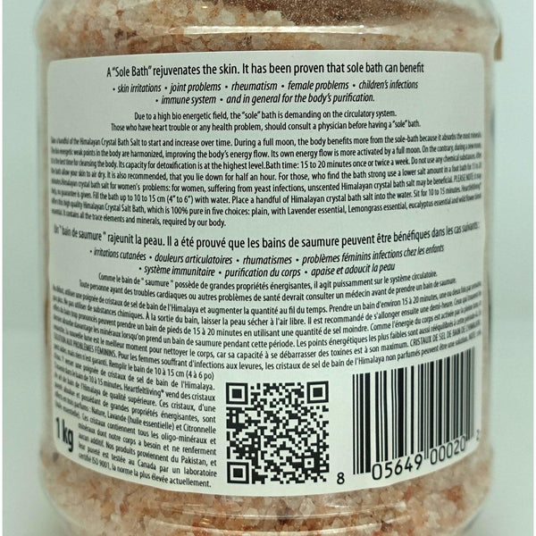 Himalayan Bath Salt Plain 1kg - BathSalt