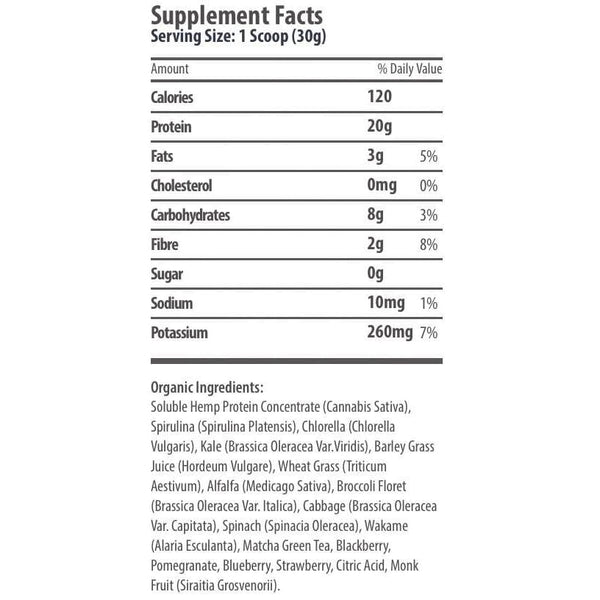 Organic Hemp Green Protein Berry 840g - Hemp