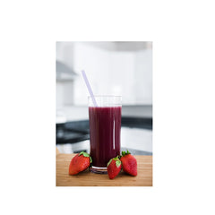 Reusable Silicone Straw Purple 2 Packs