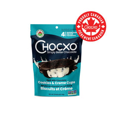ChocXO Dark Milk Chocolate Cookies & Creme Cups Organic 98g