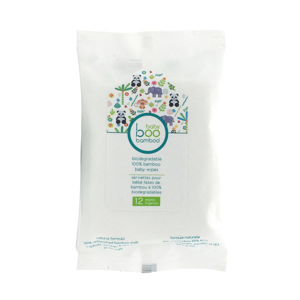 Bamboo Baby Wipes Travel 12 Counts