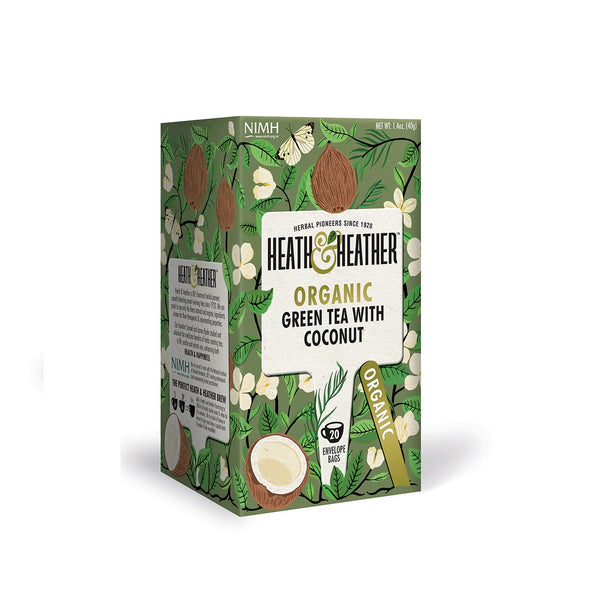 Organic Green Tea Coconut 20 Tea Bags