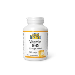 Vitamin K+D 120 mcg &1000 IU360 Softgels