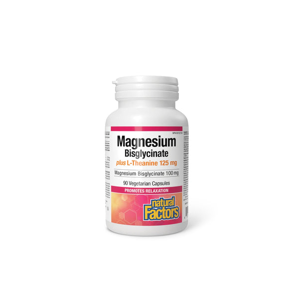 Magnesium Bisglycinate 100mg L-Theanine 125mg 90 Veggi Capsules