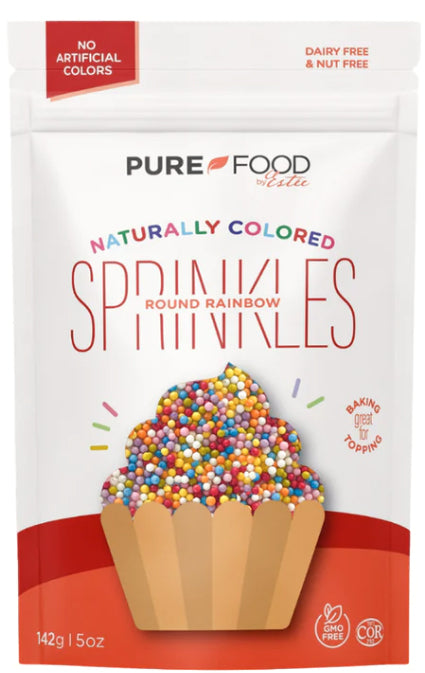 Naturally Colored Sprinkles Round Rainbow 142g