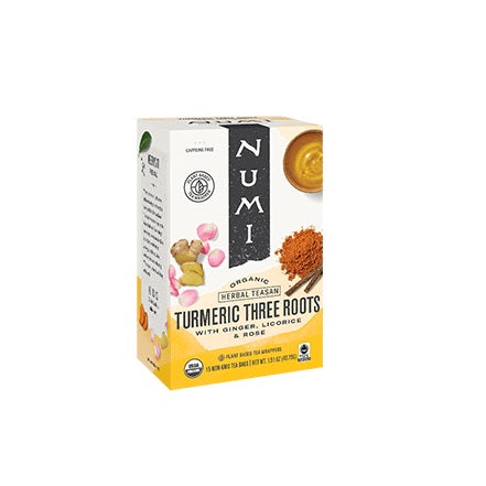 Numi Three Roots Turmeric Organic 12 Tea Bags