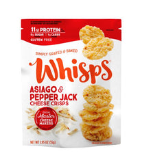 Asiago & Pepper Jack Cheese Crisps 60g