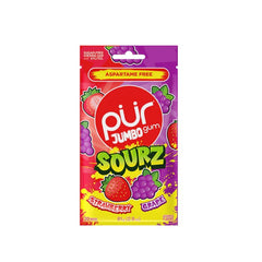 Pur Jumbo Sourz Gum Strawberry Grape 81g