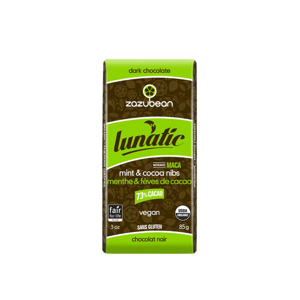 Lunatic Mint Cocoa Nibs 73% Cacao 85g