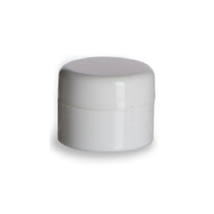 Double Wall White Plastic Jar with Dome Lid 1/4oz