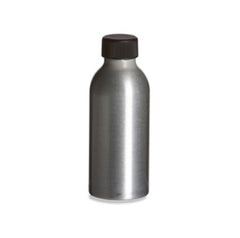 Aluminum Bottle 4oz Black Cap