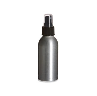 Aluminum Bottle with Black Atomizer 4oz