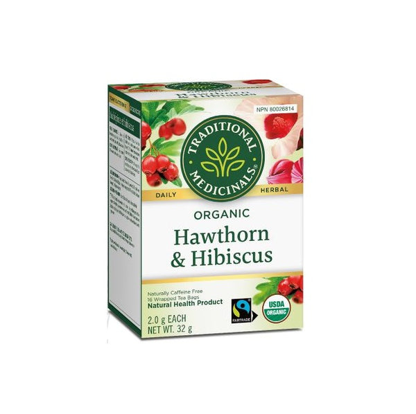 Organic Hawthorn Hibiscus 16 Tea Bags