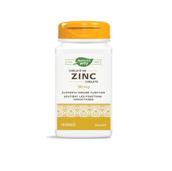 Zinc Chelate 30mg 100 capsules