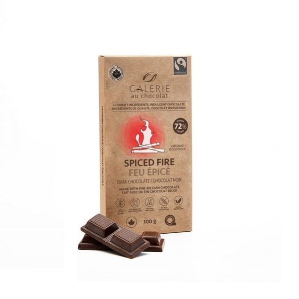 Spiced Fire Dark Chocolate 72% 100g
