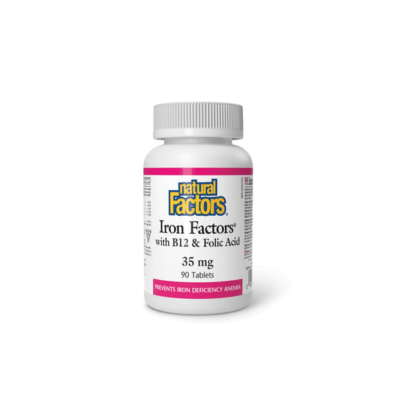 Iron Factors 35mg with B12 & Folic Acid 90 Tablets