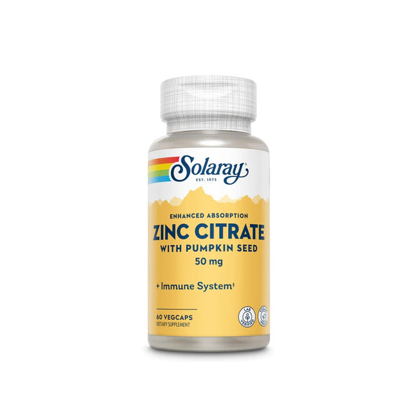 Zinc Citrate With Pumpkin Seed 50mg 60 Veggie Caps