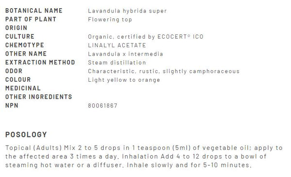 Lavender Hybrid Super Oil Organic 15mL