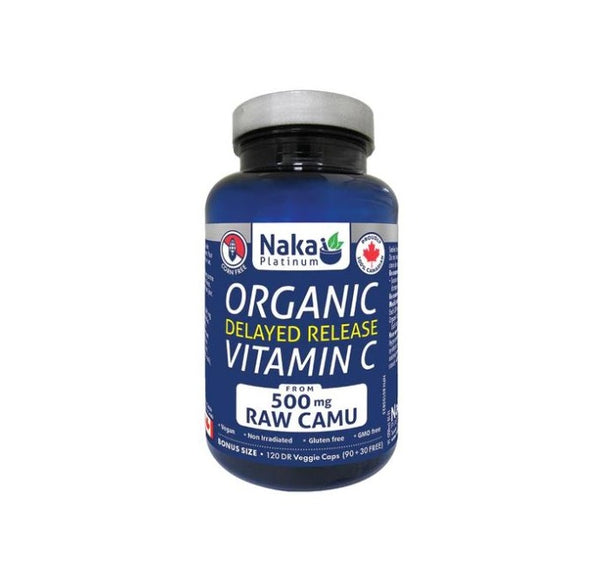 Organic Vitamin C 500mg from Raw Camu 120 DR veggie capsules