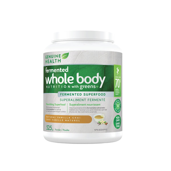Fermented Whole Body Nutrition Wih Greens+ Vanilla Chai 525g