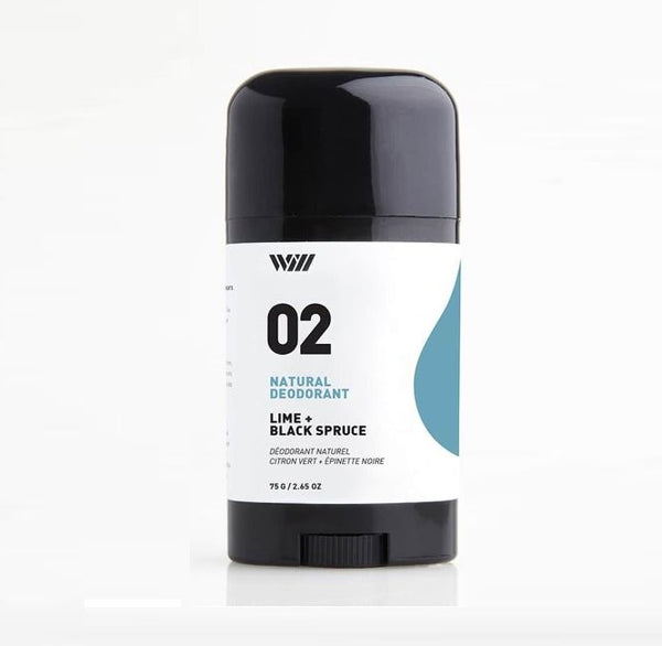 02 Natural Deodorant Stick Lime + Black Spruce75g