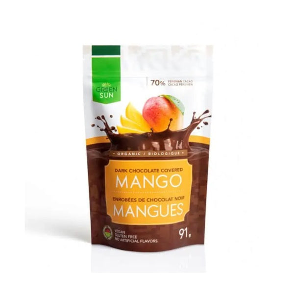 Organic Dark Chocolate Covered Mango 91g