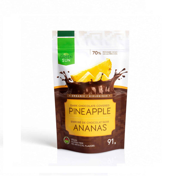 Organic Dark Chocolate Covered Pineapple 91g
