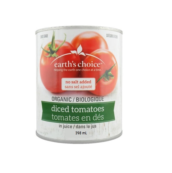 Organic Diced Tomatoes No Salt 398ml