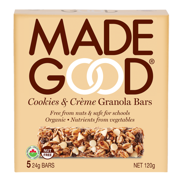 Organic Cookie & Cream Bars 120g