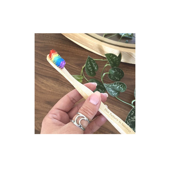 Bamboo ToothBrush Adult Soft Rainbow