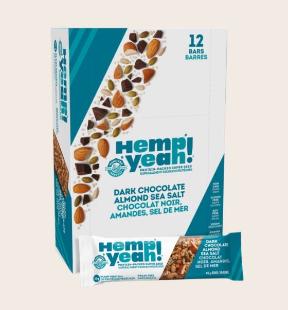 Dark Chocolate Almond SeaSalt Hemp Bar 45g