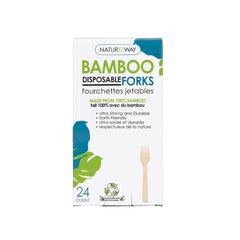 Bamboo Disposable Forks 24 Count