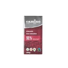 Dark Chocolate Almond 55% Organic 100g