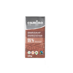 Organic Roast Almond Salt Dark Chocolate 55% 100g