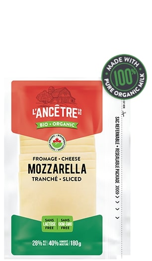Mozzarella Cheese Organic Sliced 180g