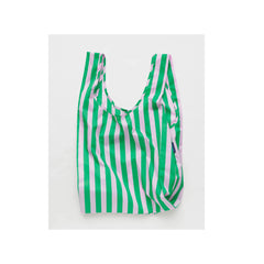 Reusable Bag Standard Pink Green Awning Stripe