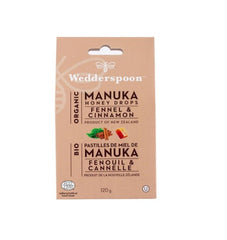 Organic Manuka Honey Drop Fennel Cinnamon 120g
