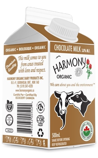 Harmony Milk 3.8% in Carton Chocolate 500mL