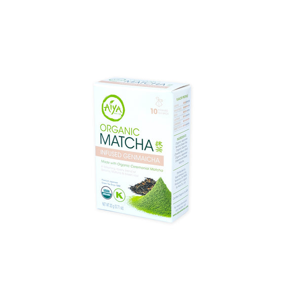 Organic Matcha Infused Genmaicha 10 Tea Bags