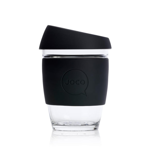 Reuseable Glass Cup Black 12oz