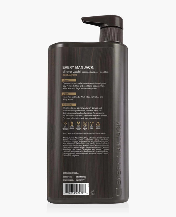 3-in-1 All Over Wash Sandalwood 945mL