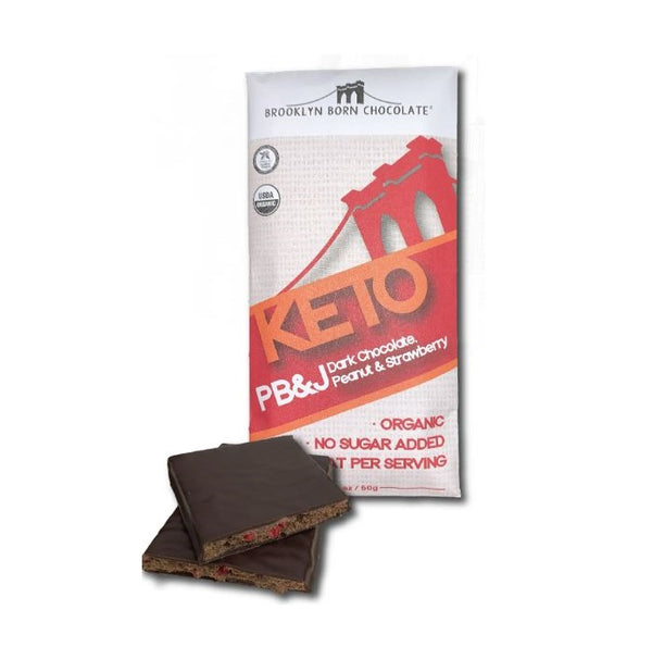 Organic Keto Dark Chocolate Peanut Butter & Strawberry 60g