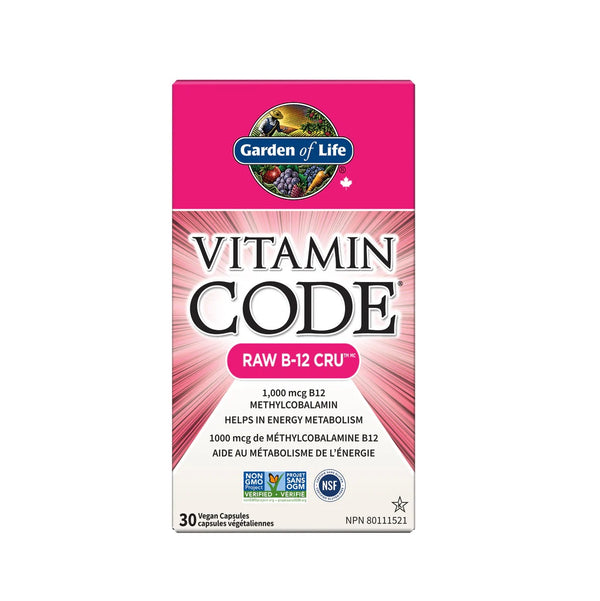 Vitamin Code Raw B12 CRU 30 Vegan Capsules