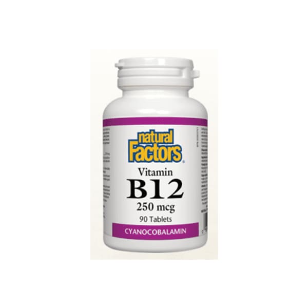 B12 Cyanocobalamin 250mcg 90 Tablets - VitaminB